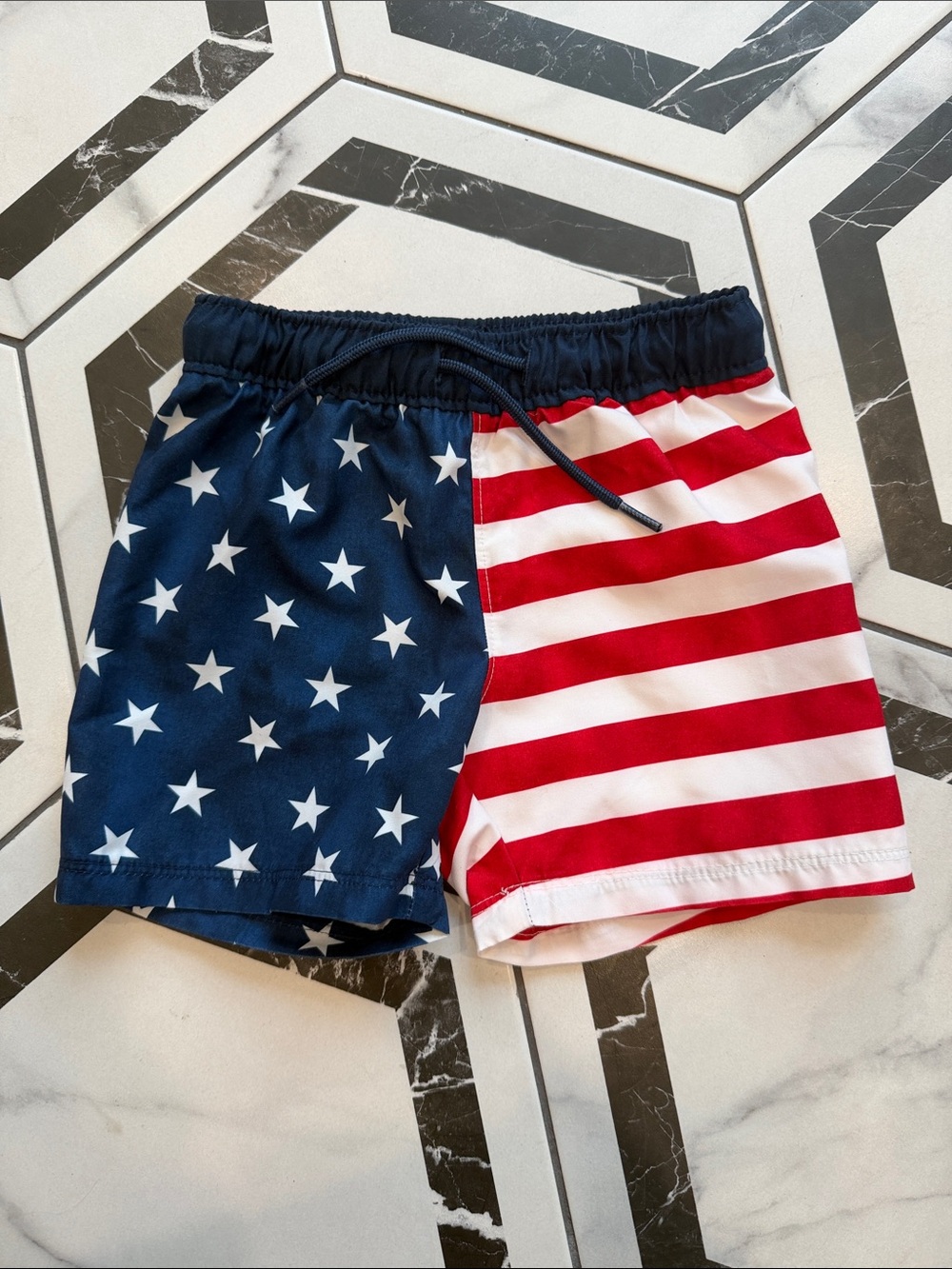 American Flag Swim Trunks
